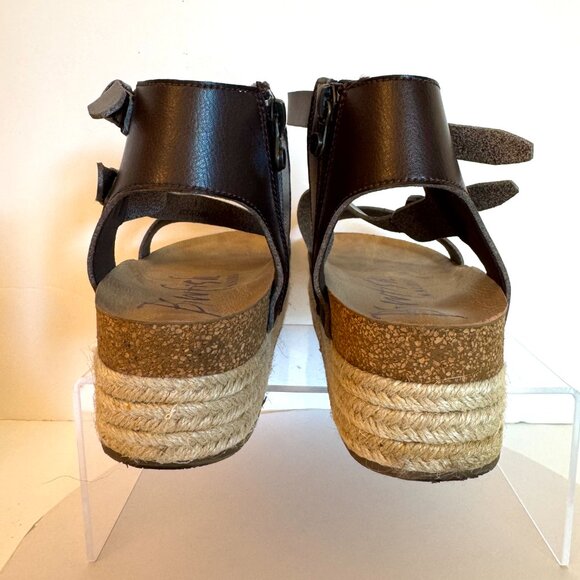 Blowfish Malibu Tanna Platform Strap Wedge Sandal Women Size 8 Brown - Picture 10 of 16